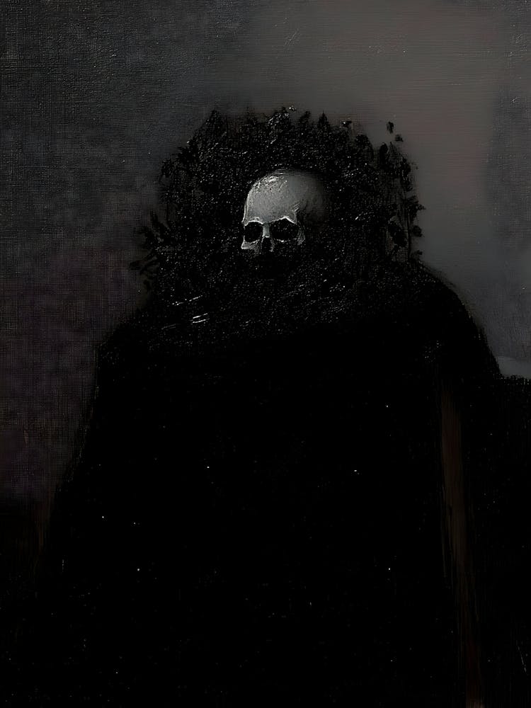 Dark Gothic Skeleton In The Dark