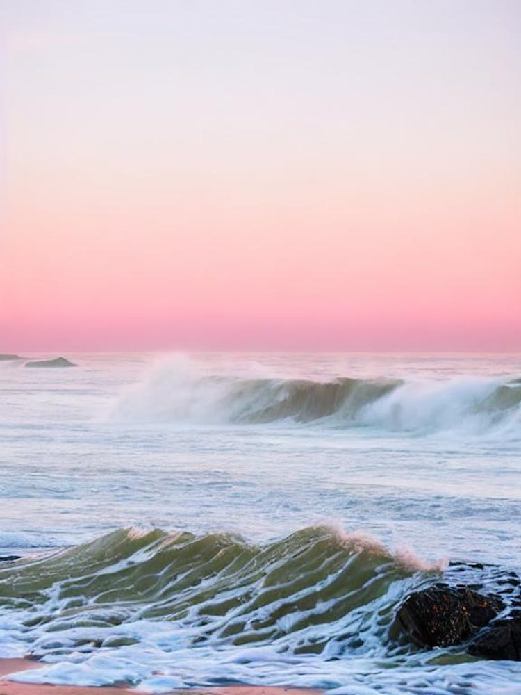 Bamburgh Beach, Northumberland Pink Photography 2