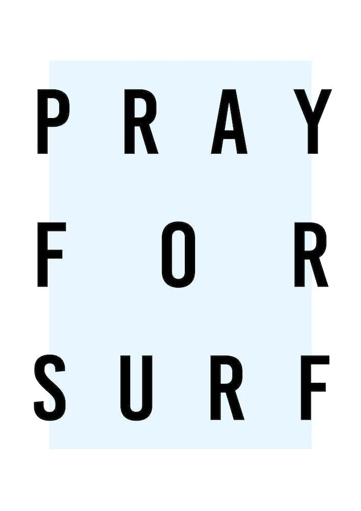 Pray For Surf Box Blue