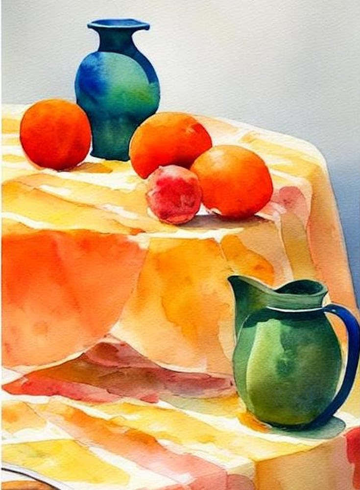 Tangelo Italian Watercolour fruit