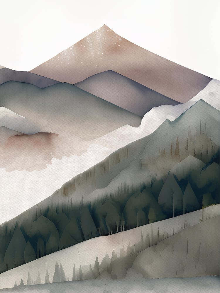 Watercolor Mountains