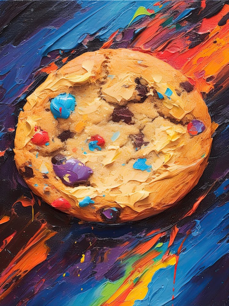 Chocolate Chip Cookie Oil Painting 5