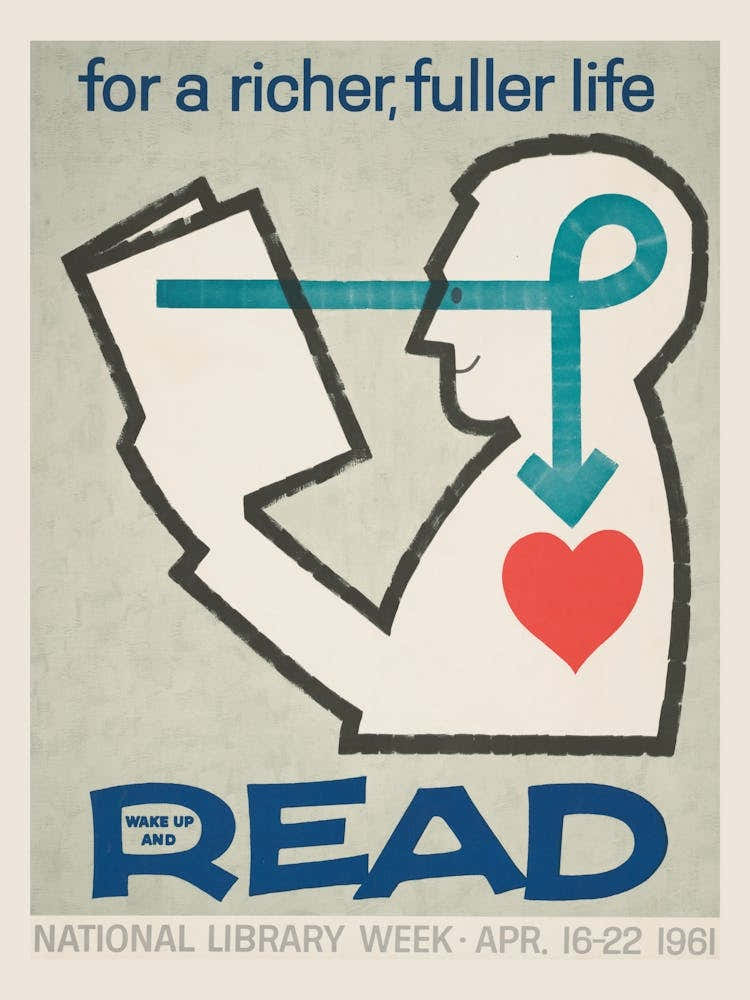 National Library Week Vintage Poster