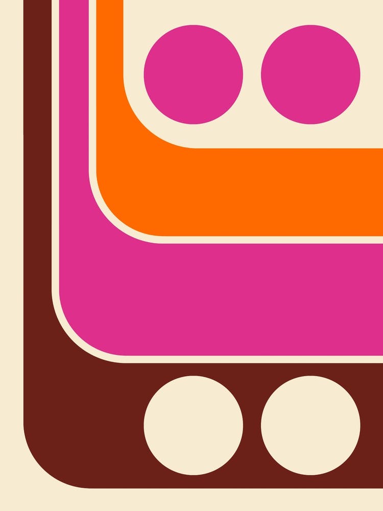 Retro 1970s Style Geometric Abstract 1