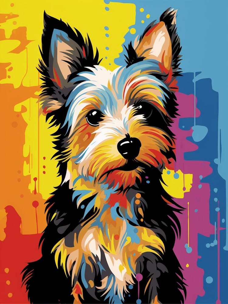 Pop Art Comic Style Yorkshire Terrier 1