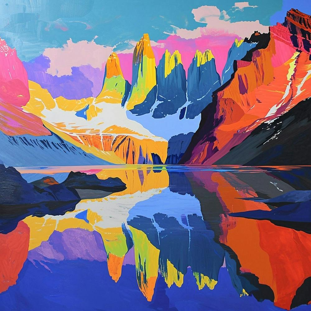 Colourful Abstract Los Glaciares National Park Argentina 4