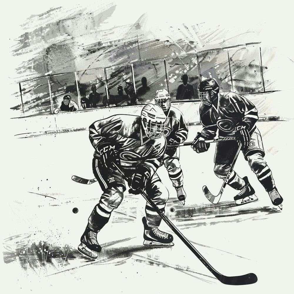A Ice Hockey Match Hand Drawn Sketch Illustratio 1718700802 1