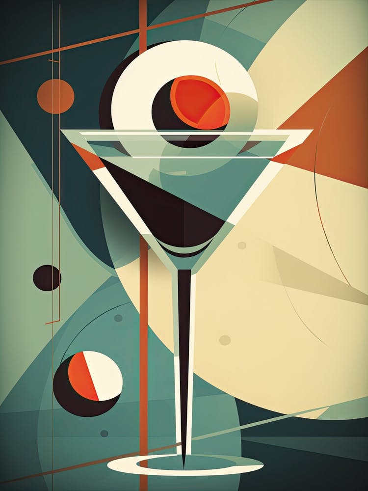 Martini Cocktail Mid Century Modern 1