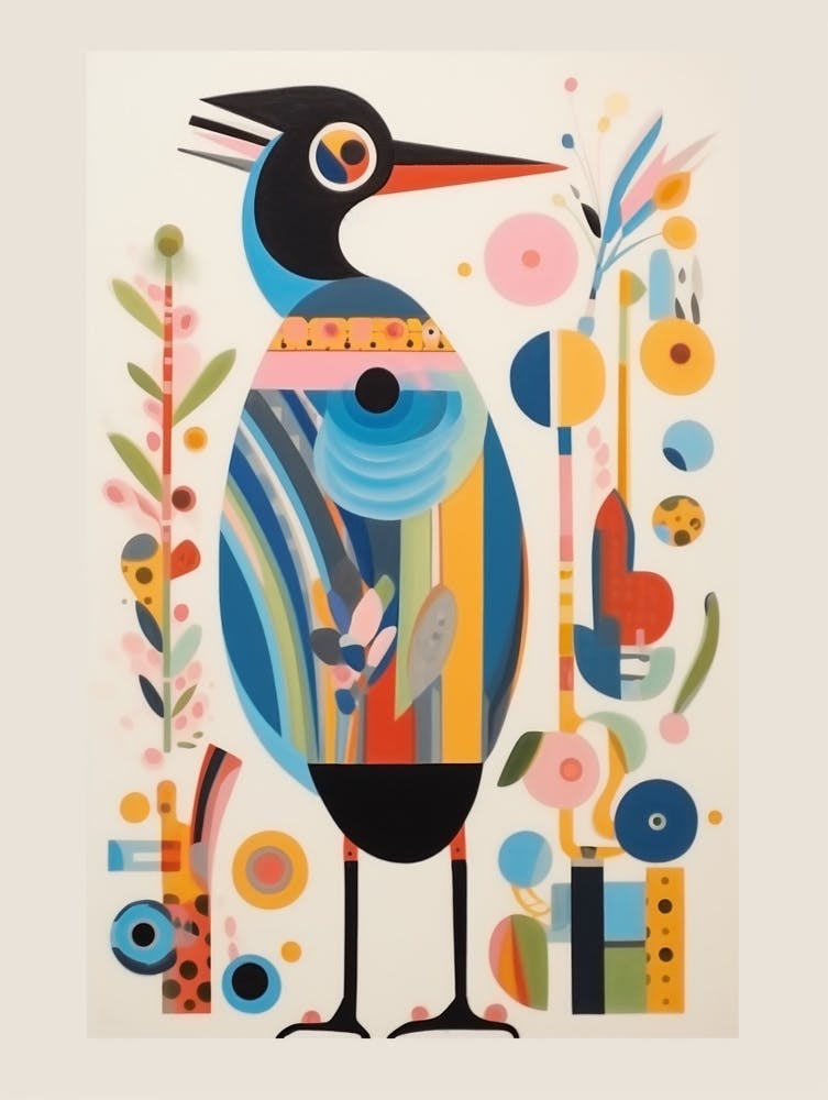 Colourful Scandi Bird Duck 3