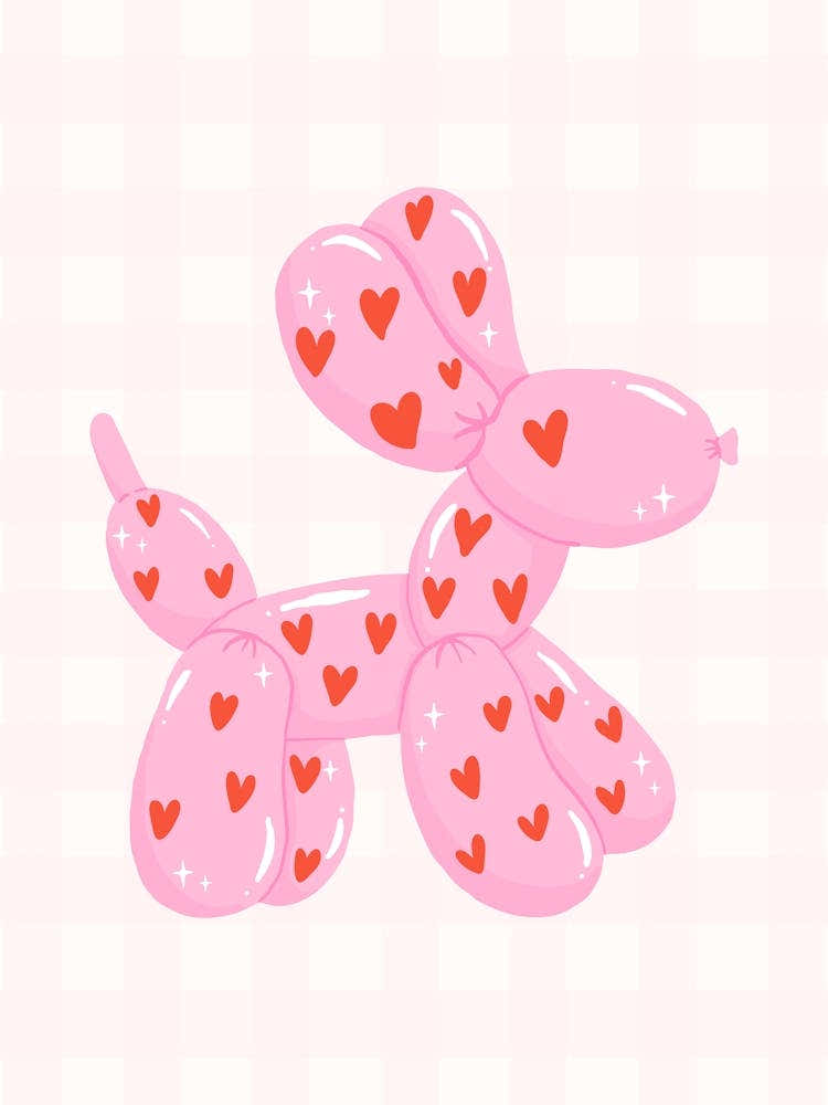 Balloon Dog Pink Poster