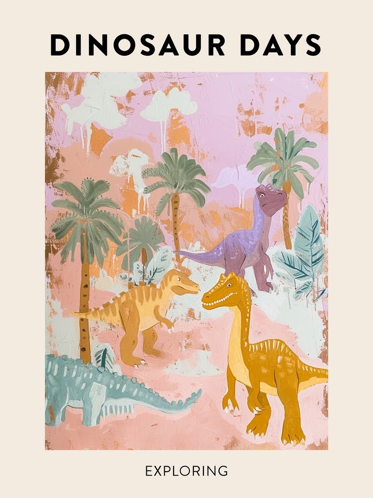 Exploring Dinosaur Poster