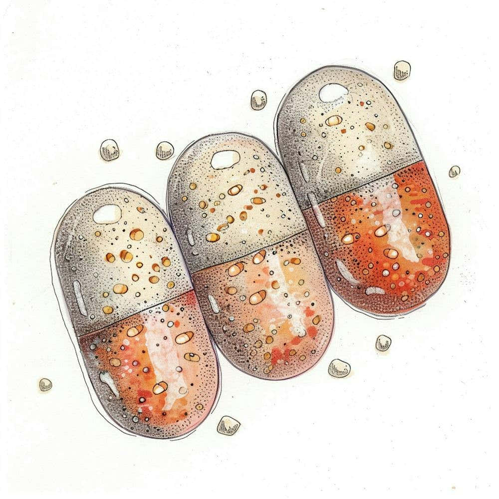 Three Pills With Small Pearls