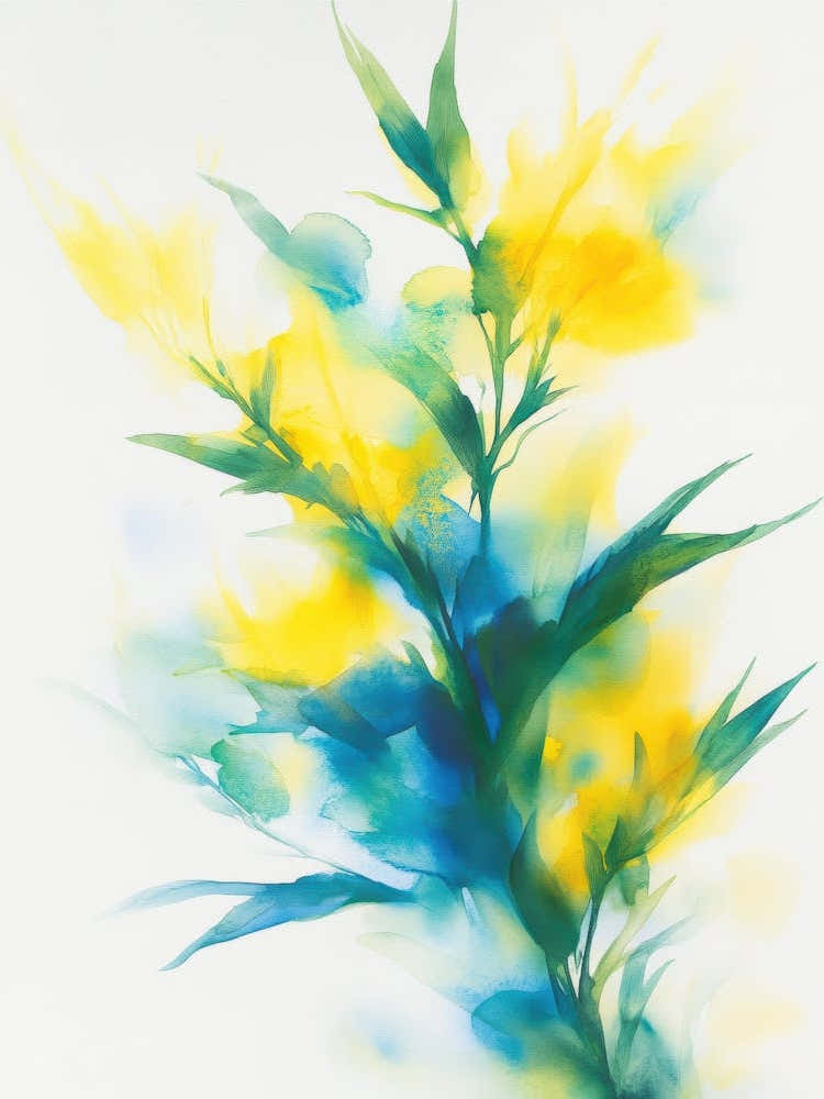 Yellow And Blue Flowers 4