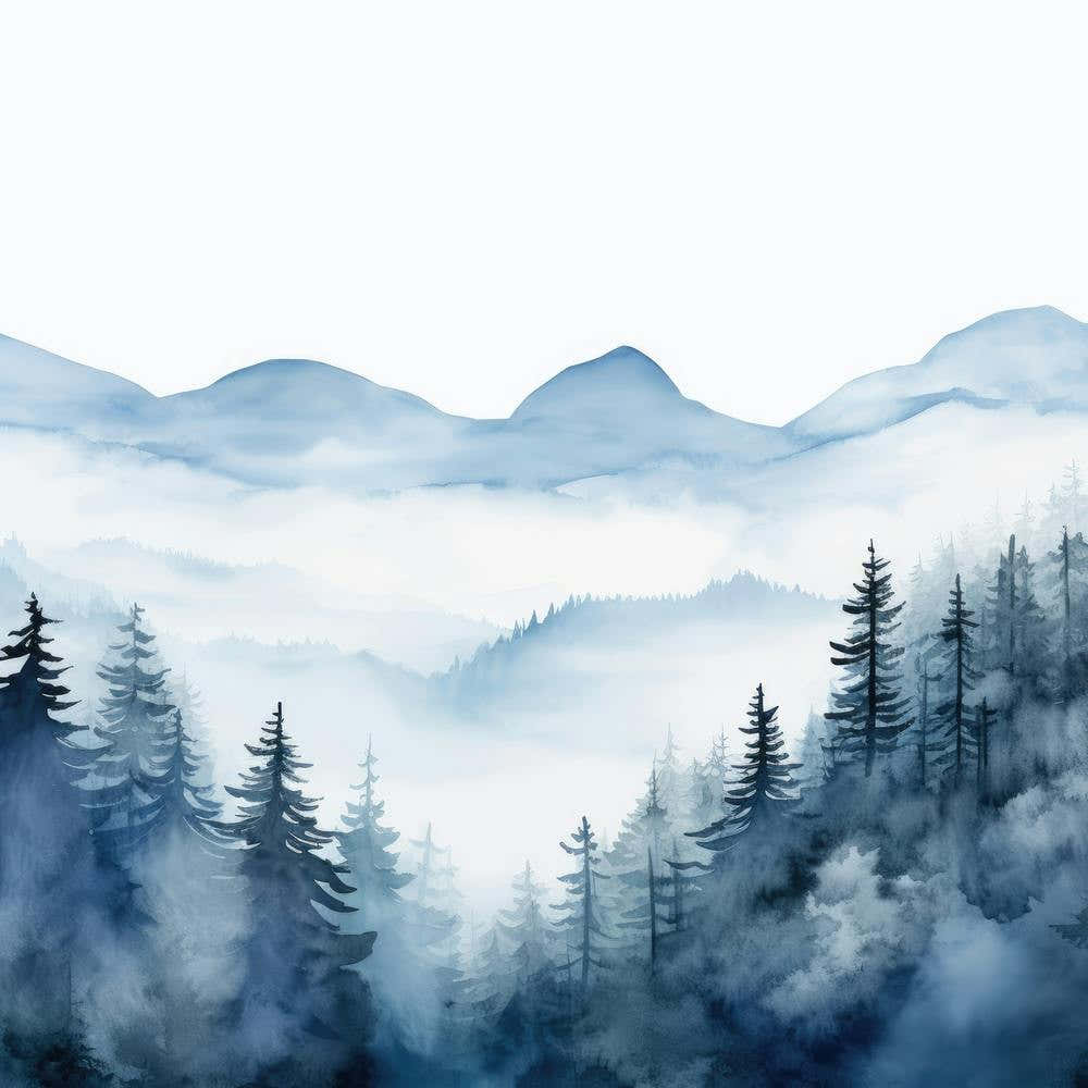 Watercolor Of A Forest