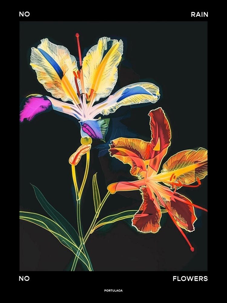 No Rain No Flowers Poster Portulaca 2