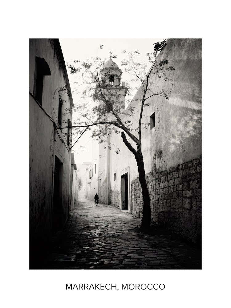 Poster Of Nazareth, Israel, Photography In Black And White 3