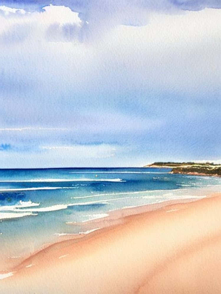 Portsea Back Beach, Australia Watercolour