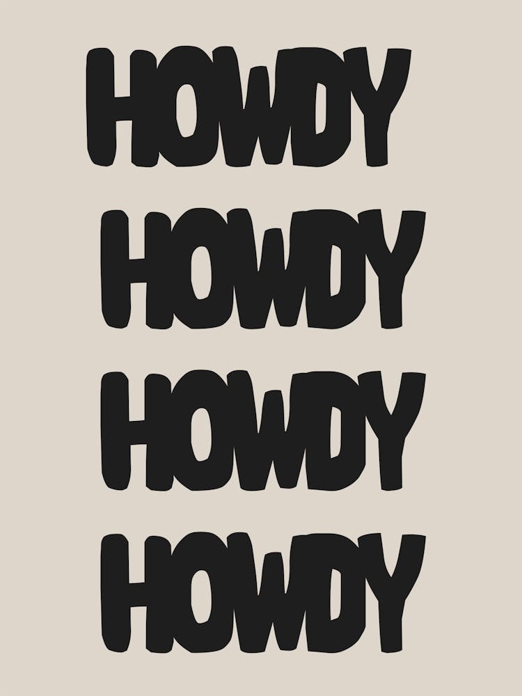 Howdy Poster Rodeo Wall, Barn Art for Ranch Home, Western Texas Print, Southern Home Decor