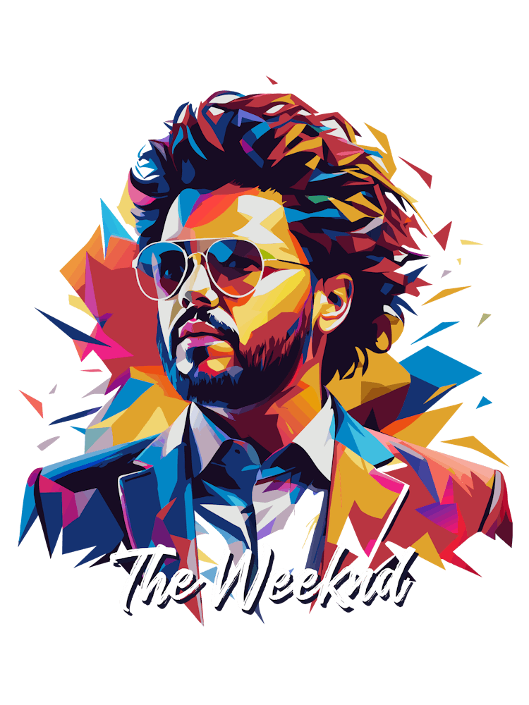 The Weeknd 03 Portrait Music Icon WPAP Pop Art Style