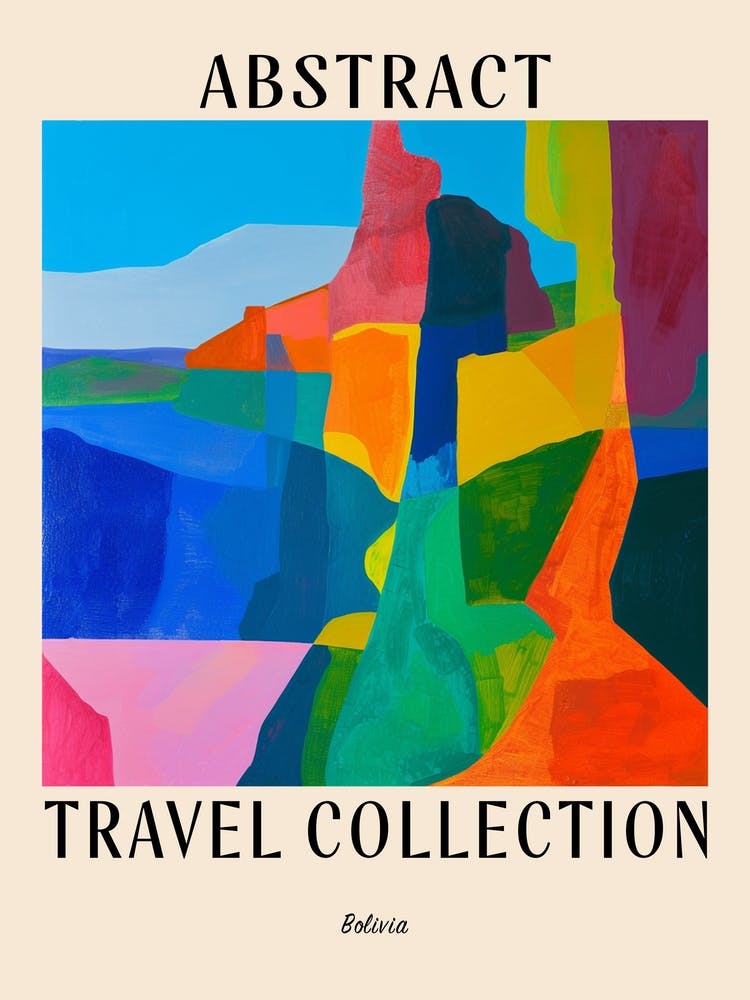 Abstract Travel Collection Poster Bolivia 5