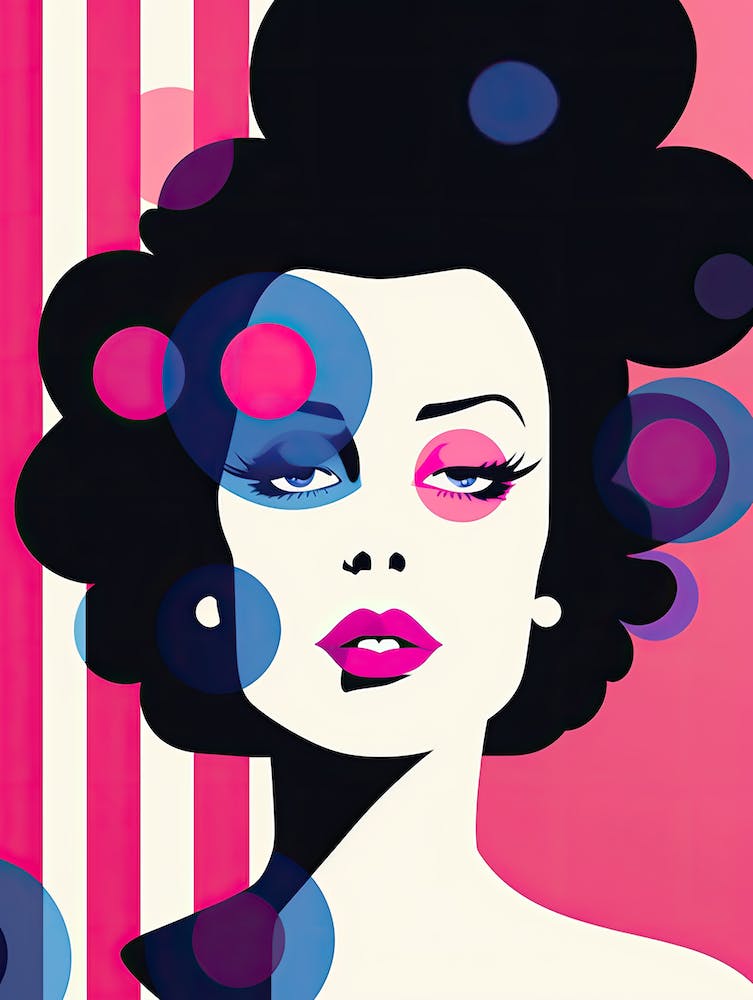 Woman In A Pink, Pop art, USA