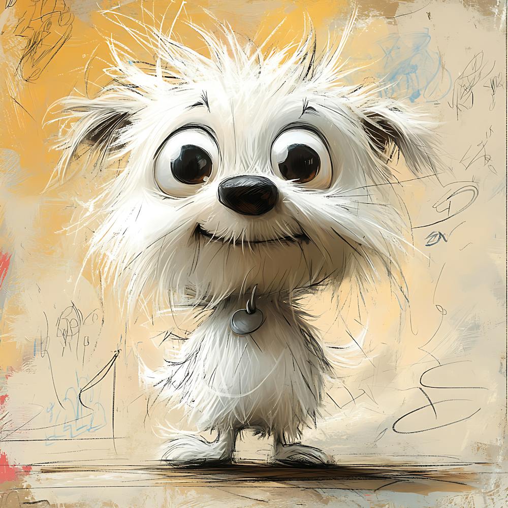 Cute Shaggy Cartoon Dog Plush 8