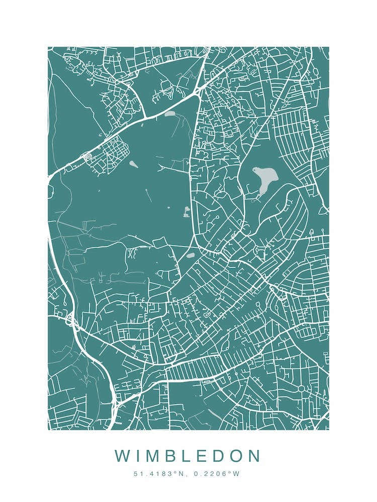 Wimbledon Wall Art Teal