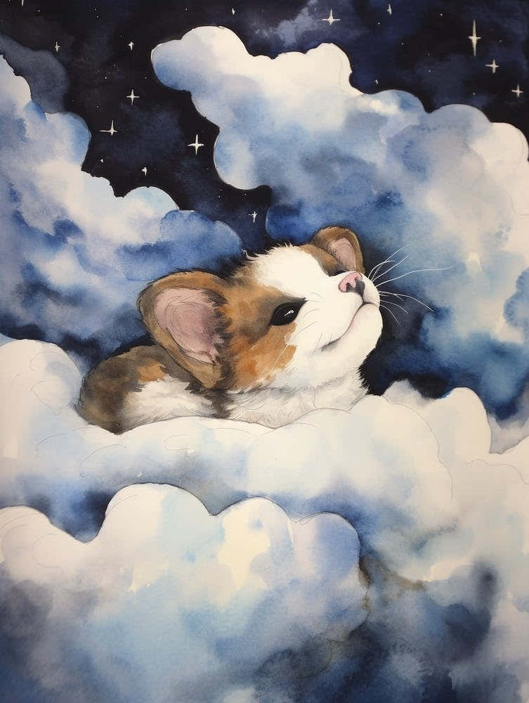 Baby Ferret 1 Sleeping In The Clouds