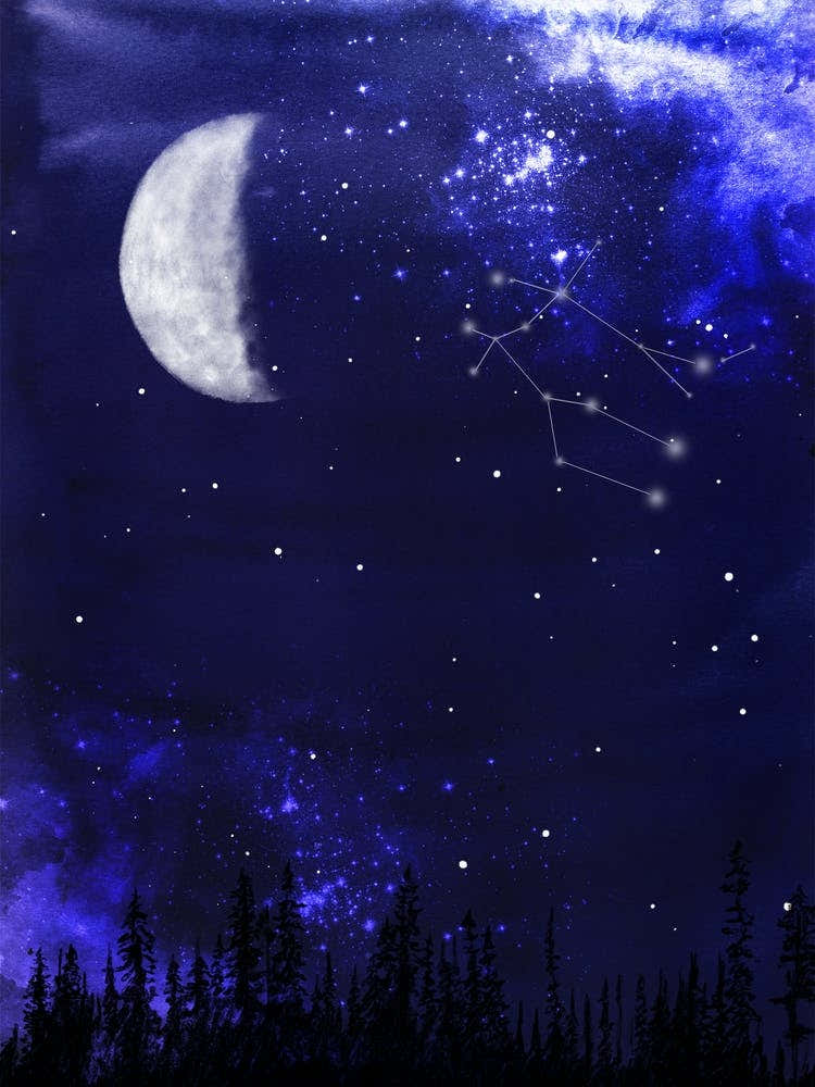 Moon And Stars - Starry Night and Moon #7