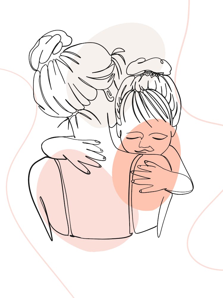 Mother And Daughter Hugging Mothers day