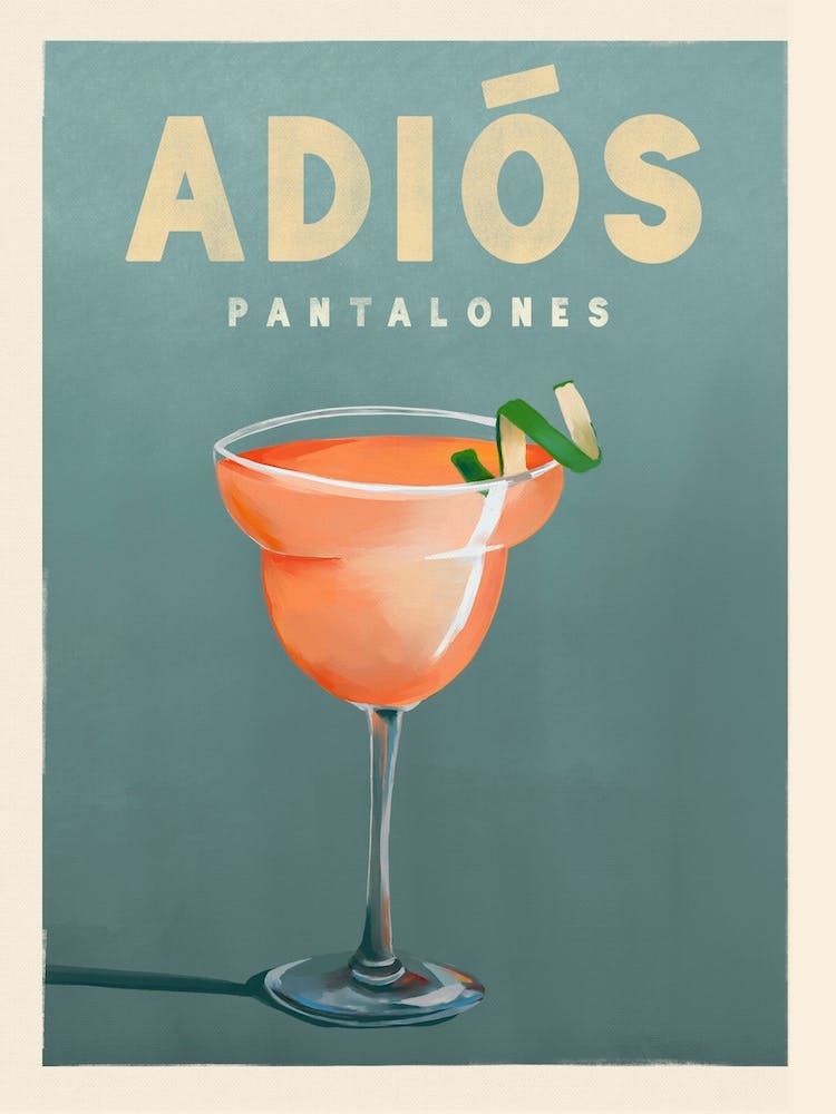 Adios Pantalones Vintage Poster