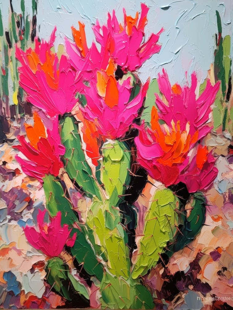 Cactus Painting Echinocereus 4