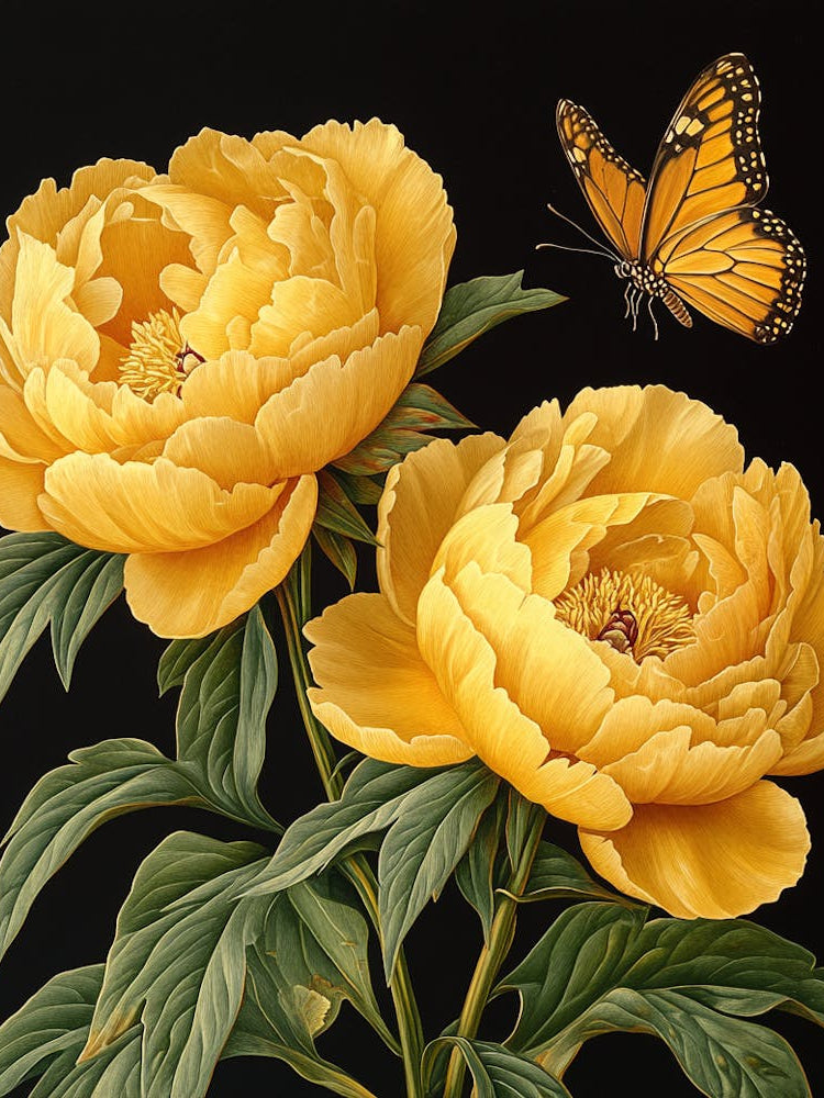 Yellow Peonies