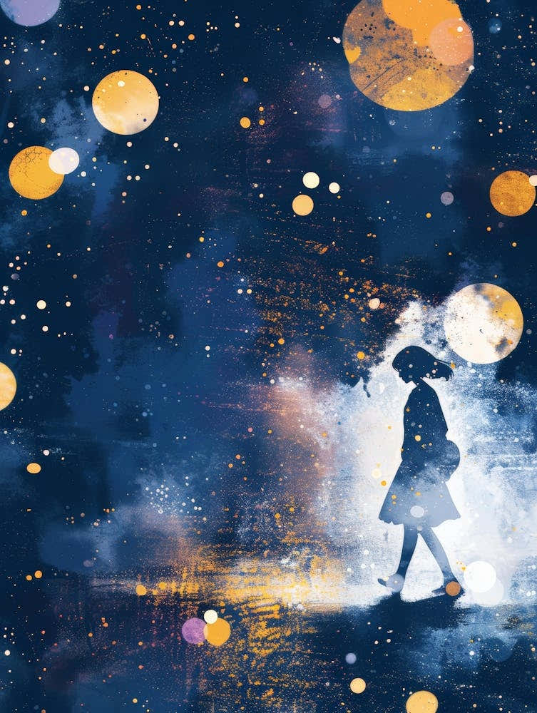 Girl In The Night Sky