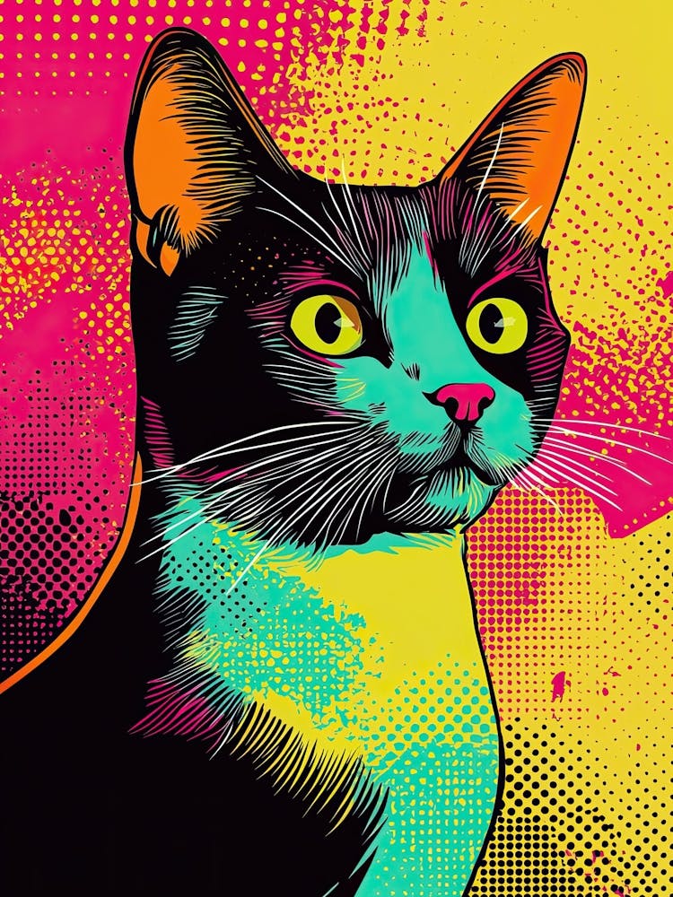 Pop Cat Canvas Print 2