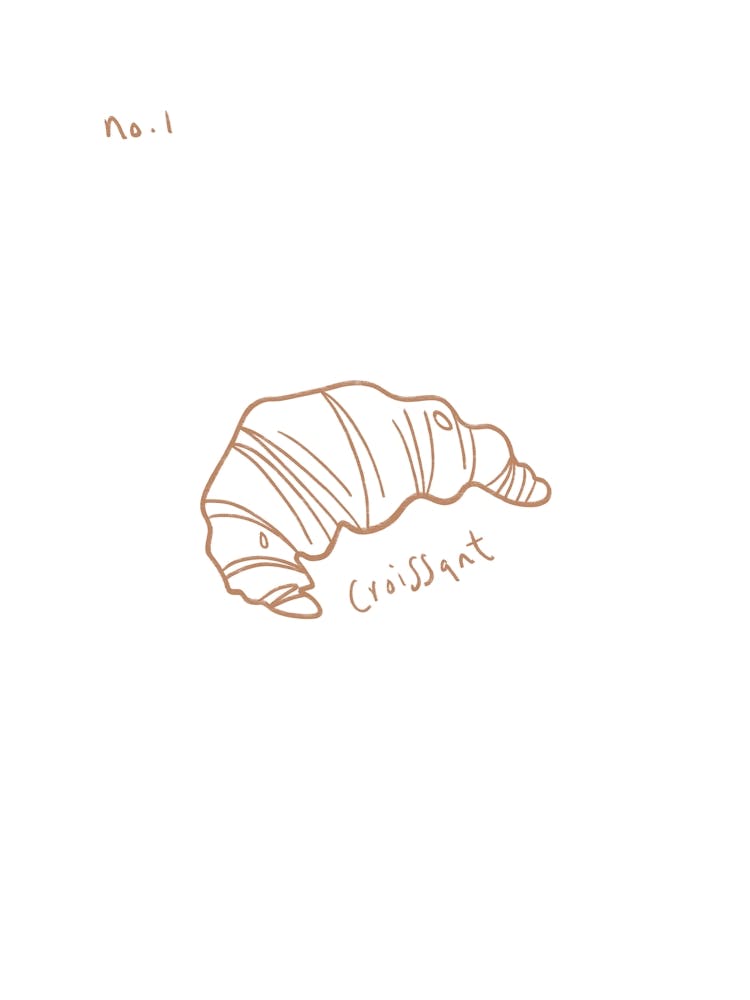 Croissant Kitchen Print
