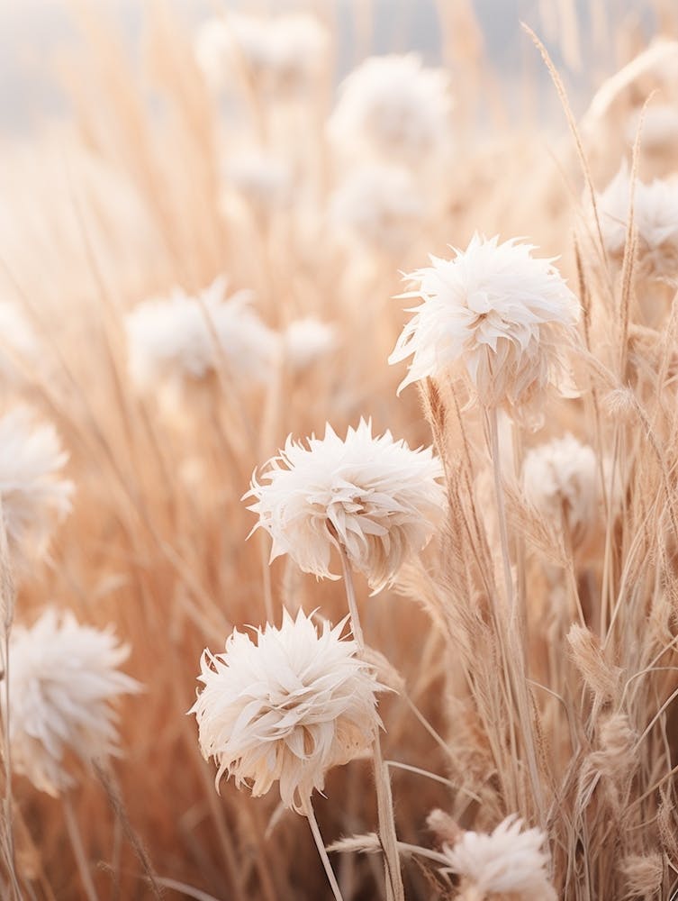 Boho Dried Flowers Asters 1