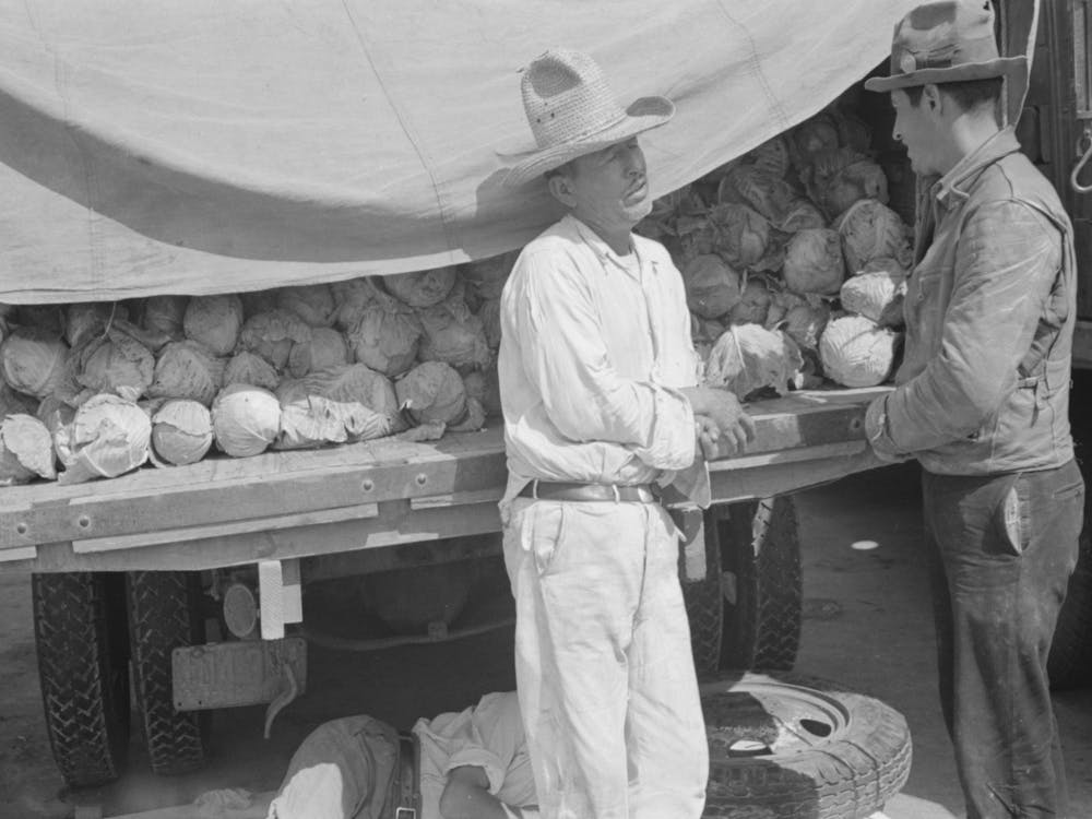 Untitled Photo, Possibly Related To Vegetable Peddlers In Open Air Market, San Antonio, Texas By Russell Lee