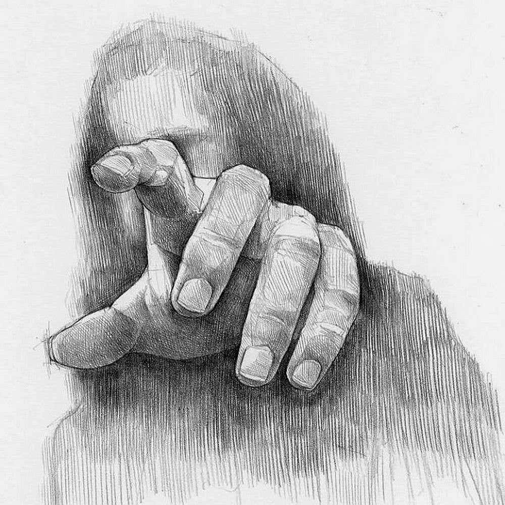 Drawing Of A Hand By Person