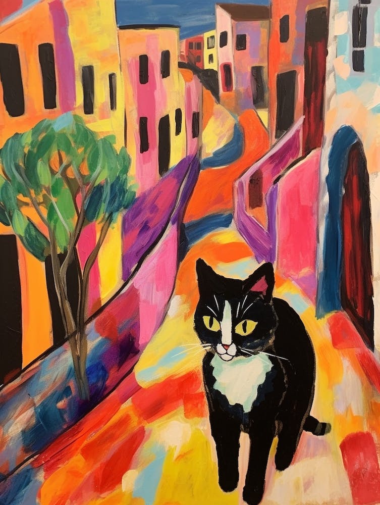 Painting Of A Cat In Pula Croatia 2