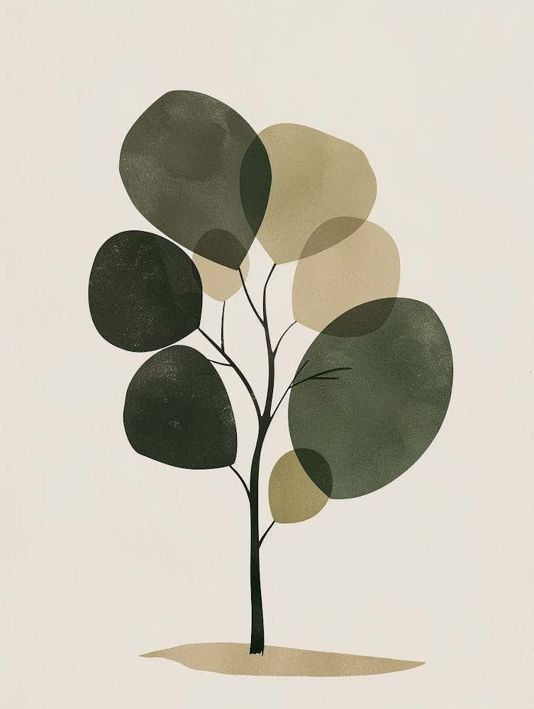 Lime Tree Minimal Japandi Illustration 2