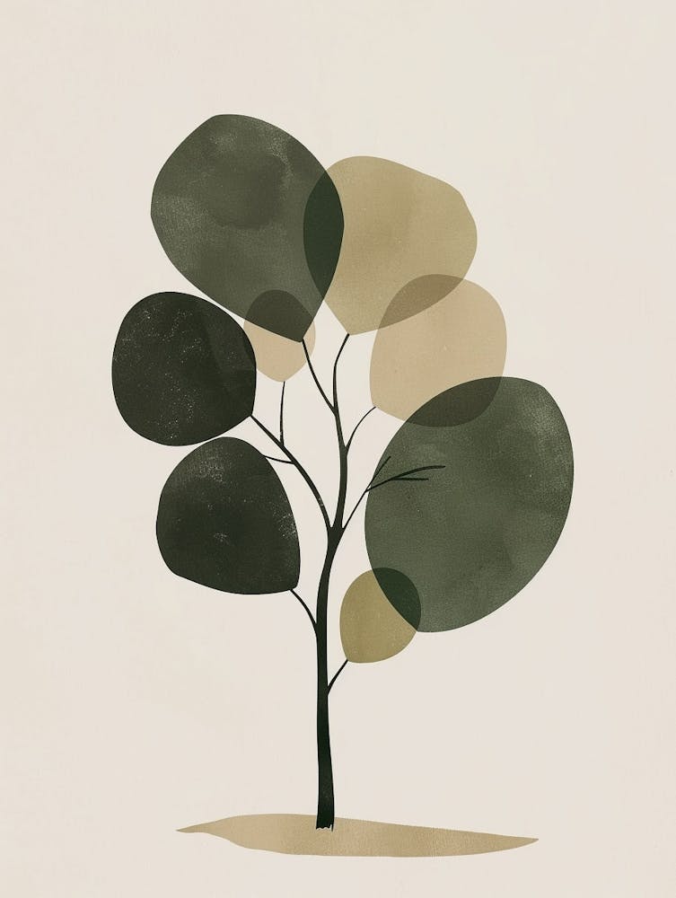 Lime Tree Minimal Japandi Illustration 2