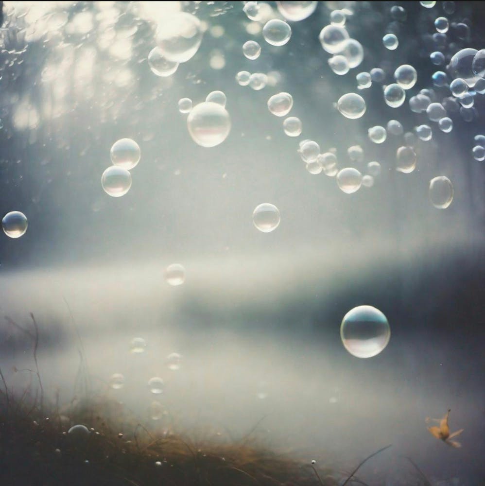 Bubbles float
