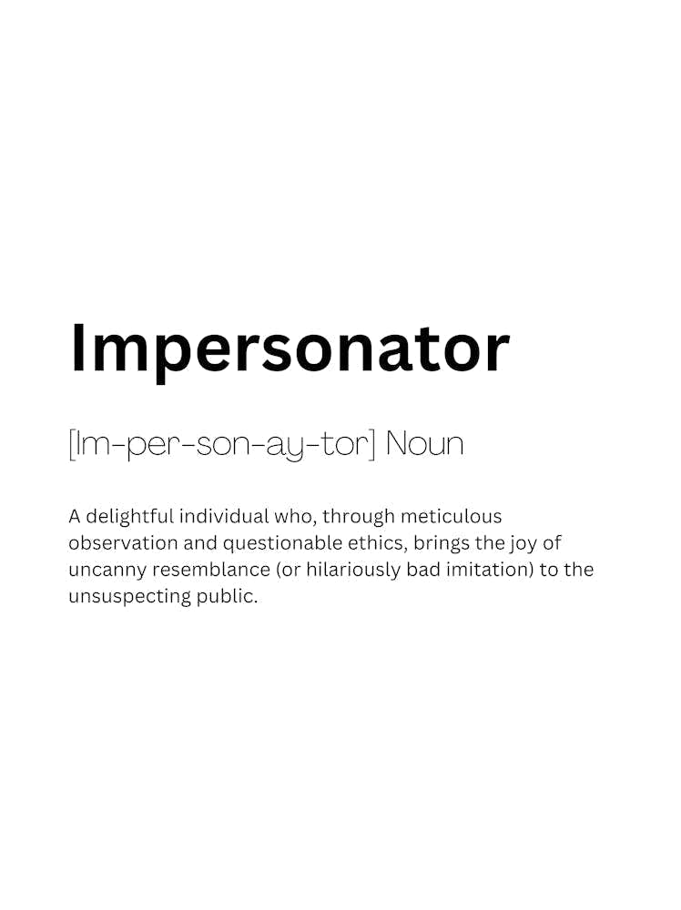 Impersonator Definition Meaning 1