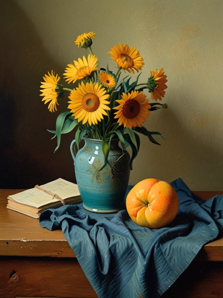 Sunflowers And Peach 1