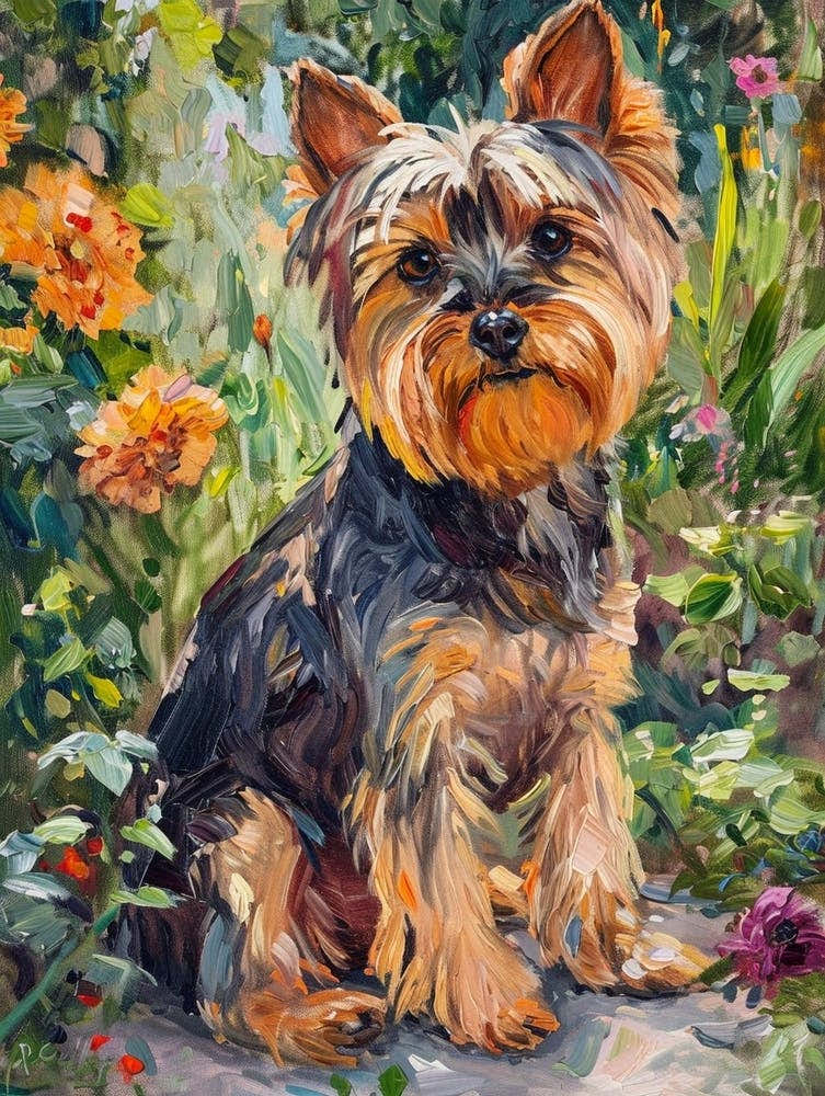 Yorkshire Terrier Acrylic Painting 5