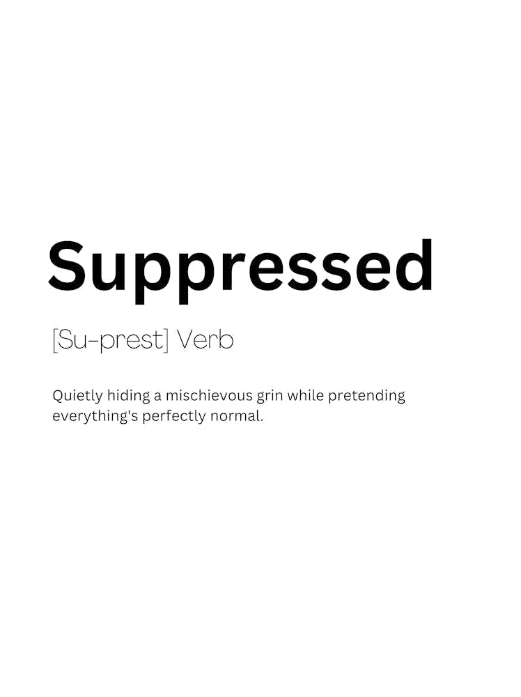 Suppressed Definition Meaning