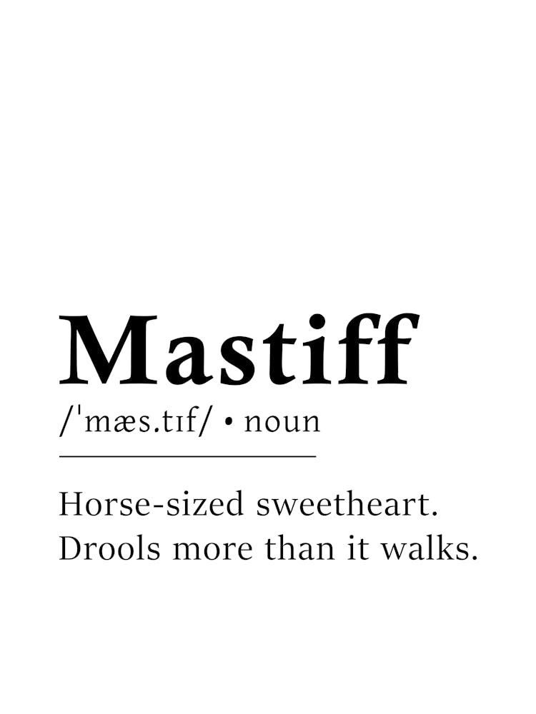 Mastiff Definition Poster - Dictionary