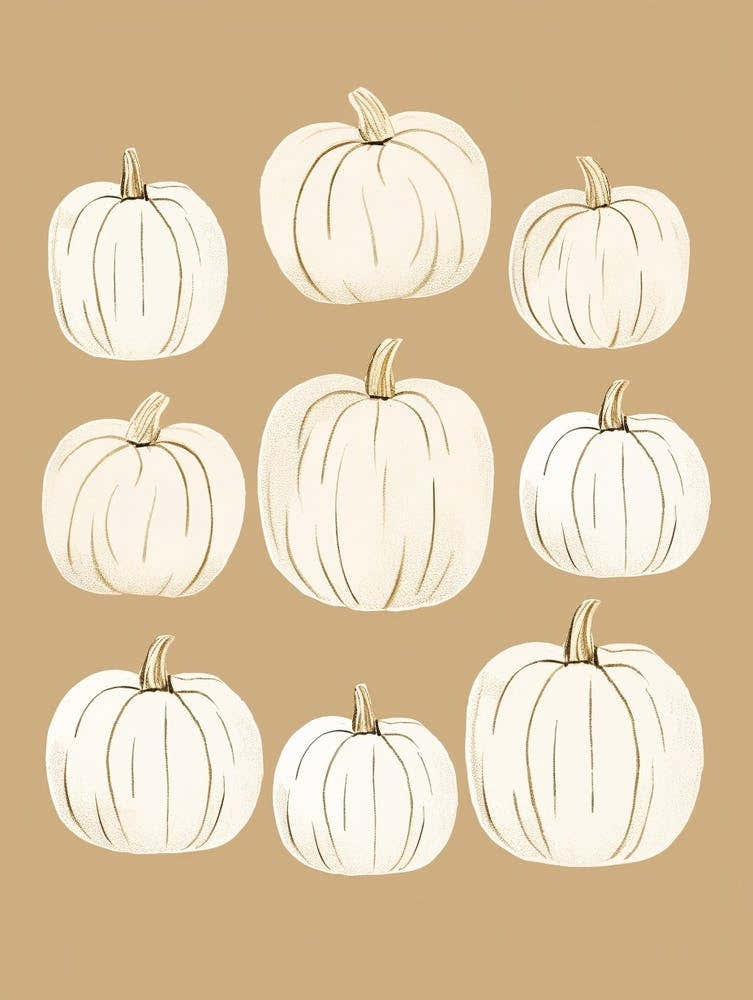 Neutral Scandi Pumpkin Illustration 3