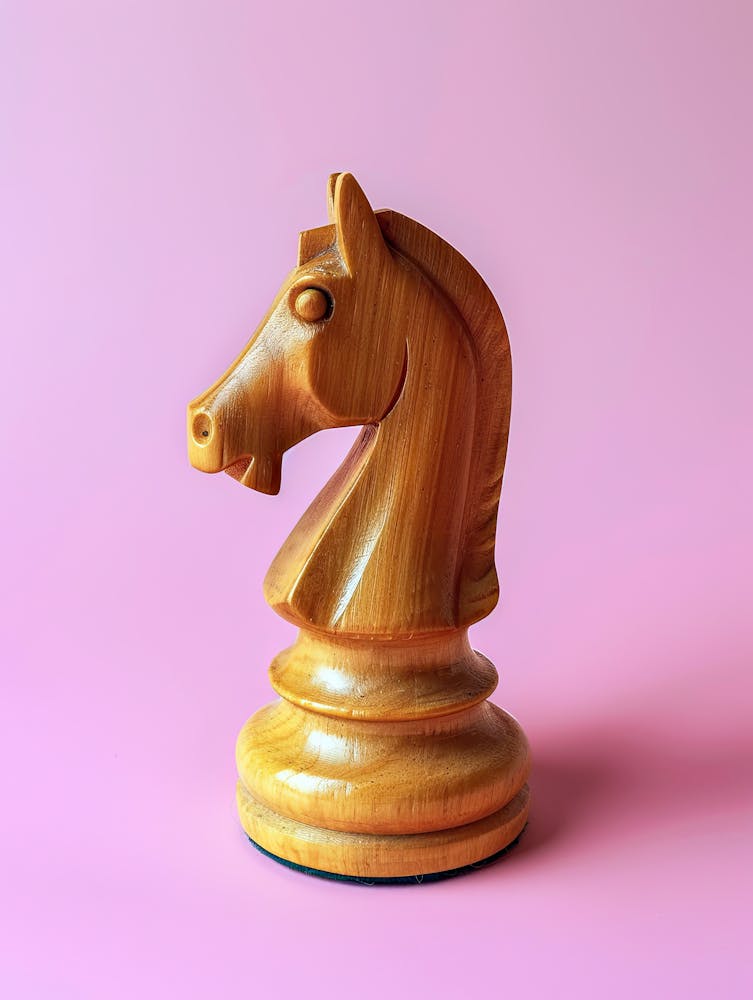 Chess Bishop Piece On Pink Background